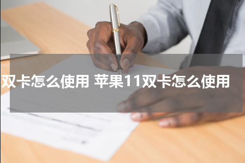 11双卡怎么使用 苹果11双卡怎么使用