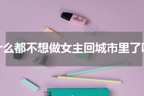 什么都不想做女主回城市里了吗