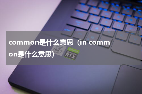 common是什么意思（in common是什么意思）