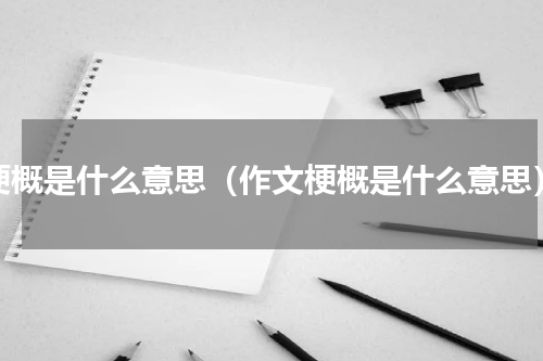 梗概是什么意思（作文梗概是什么意思）