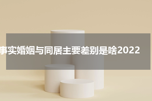 事实婚姻与同居主要差别是啥2022
