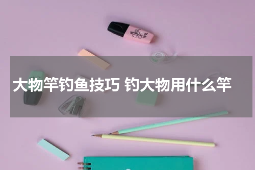 大物竿钓鱼技巧 钓大物用什么竿