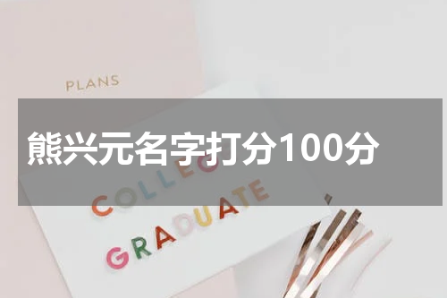 熊兴元名字打分100分