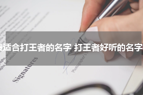 最适合打王者的名字 打王者好听的名字