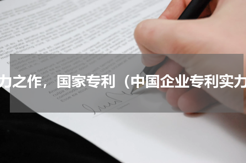 实力之作，国家专利（中国企业专利实力）