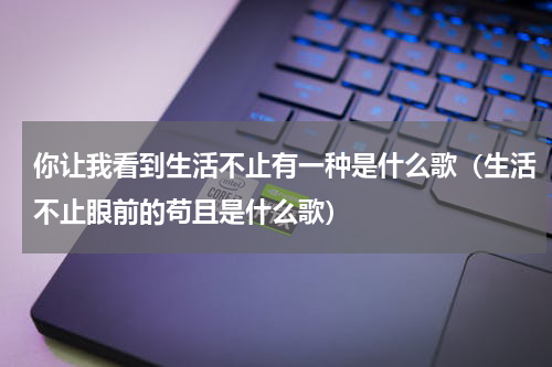 你让我看到生活不止有一种是什么歌（生活不止眼前的苟且是什么歌）