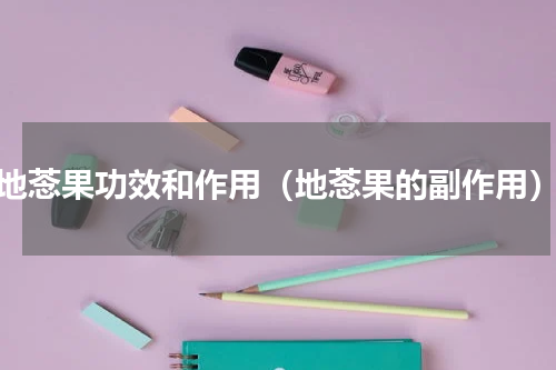 地菍果功效和作用（地菍果的副作用）