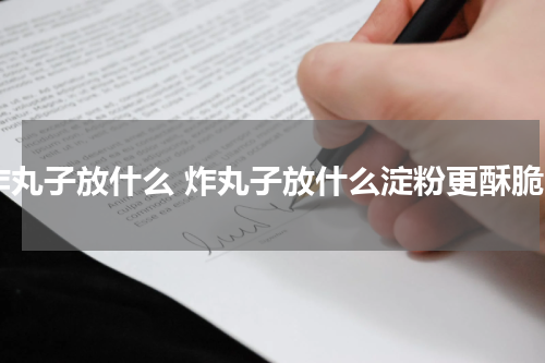 炸丸子放什么 炸丸子放什么淀粉更酥脆